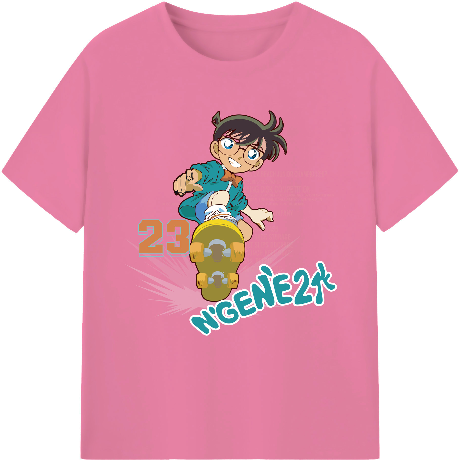 （画像用） 名探偵コナン 江戸川 コナン Detective Conan Conan Edogawa 綿100％半袖Tシャツ（フロントプリント）